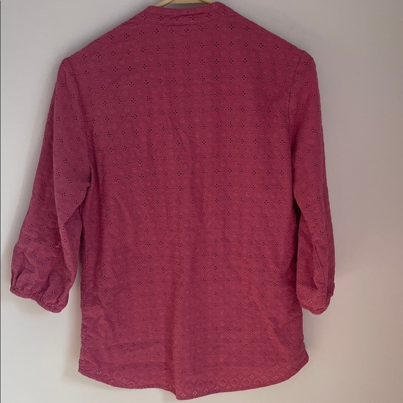 L.L. Bean Rose Eyelet Blouse - Picture 4 of 6
